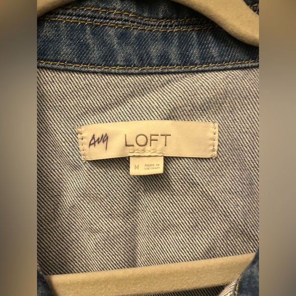 LOFT Denim Bow Top - Picture 10 of 11